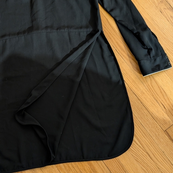 Tristan Elegant Black Shirt Dress - Picture 3 of 6